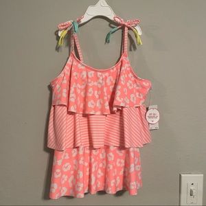 Girls’ Justice swimsuit tankini size 14 -NWT